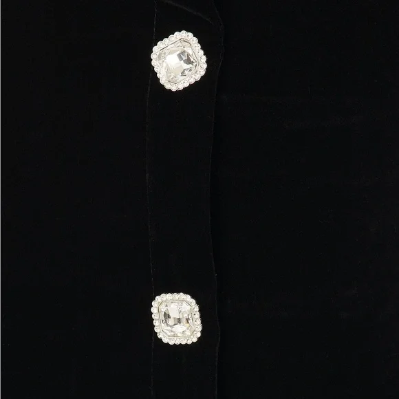 Superdown Black Dress with Button Accents